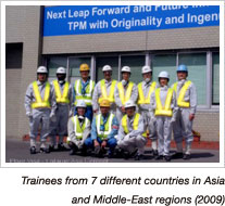 Trainees from 7 different countries in Asia and Middle-East regions (2009)