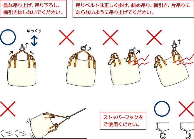 吊り上げ時のご注意